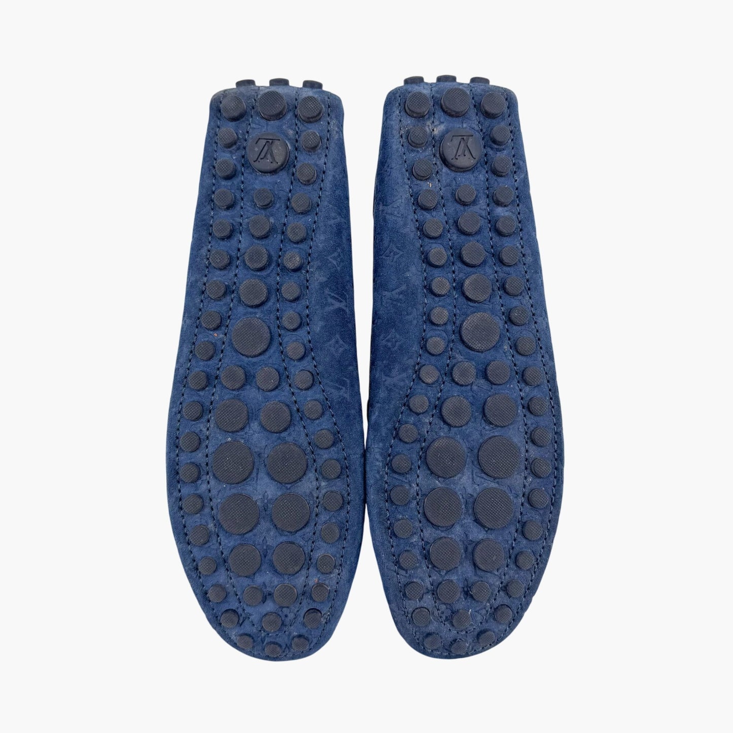 Louis Vuitton Gloria Loafers Blue Suede Size 40