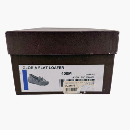 Louis Vuitton Gloria Loafers Blue Suede Size 40