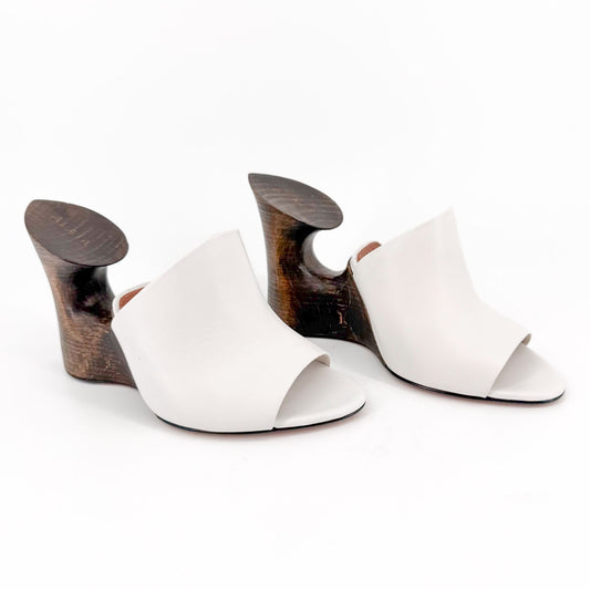 Alaïa La Sculpture Clog Mules White Size 38