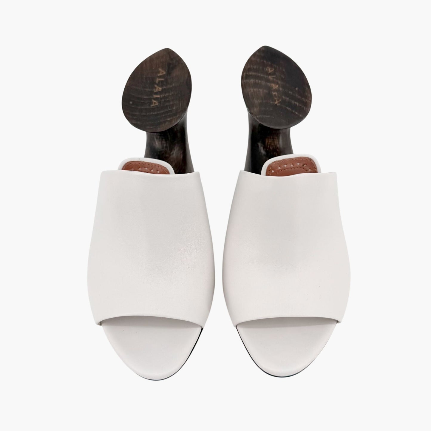 Alaïa La Sculpture Clog Mules White Size 38