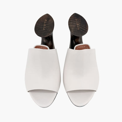 Alaïa La Sculpture Clog Mules White Size 38