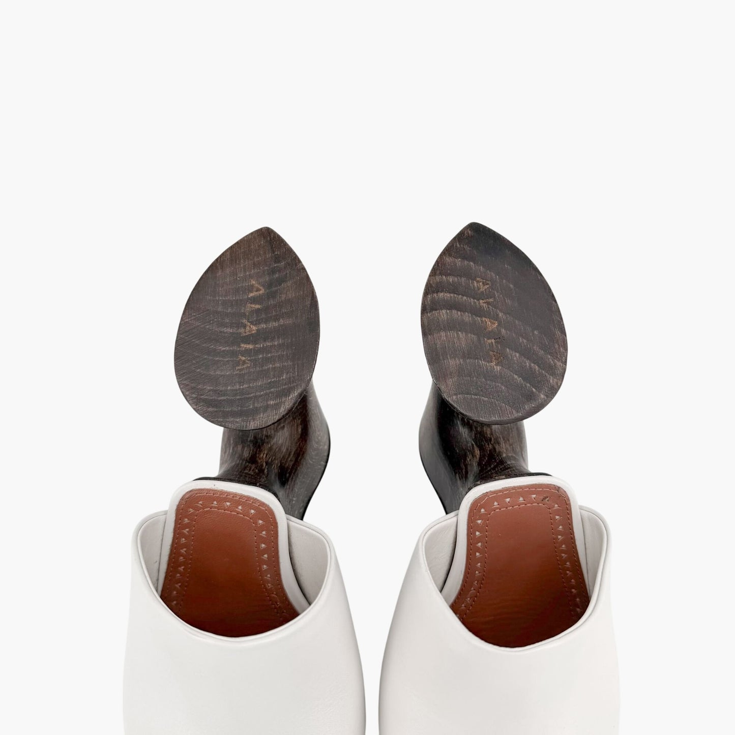 Alaïa La Sculpture Clog Mules White Size 38