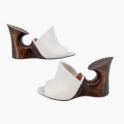 Alaïa La Sculpture Clog Mules White Size 38