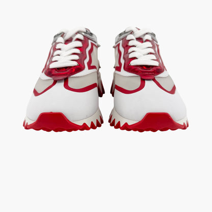 Christian Louboutin Sharkina Mesh & Patent Leather Sneakers White/Red – Size 40