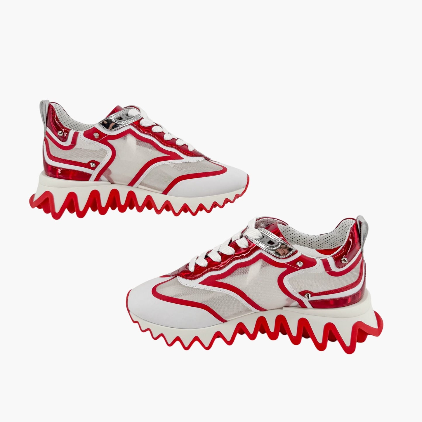 Christian Louboutin Sharkina Sneakers White Red Size 37