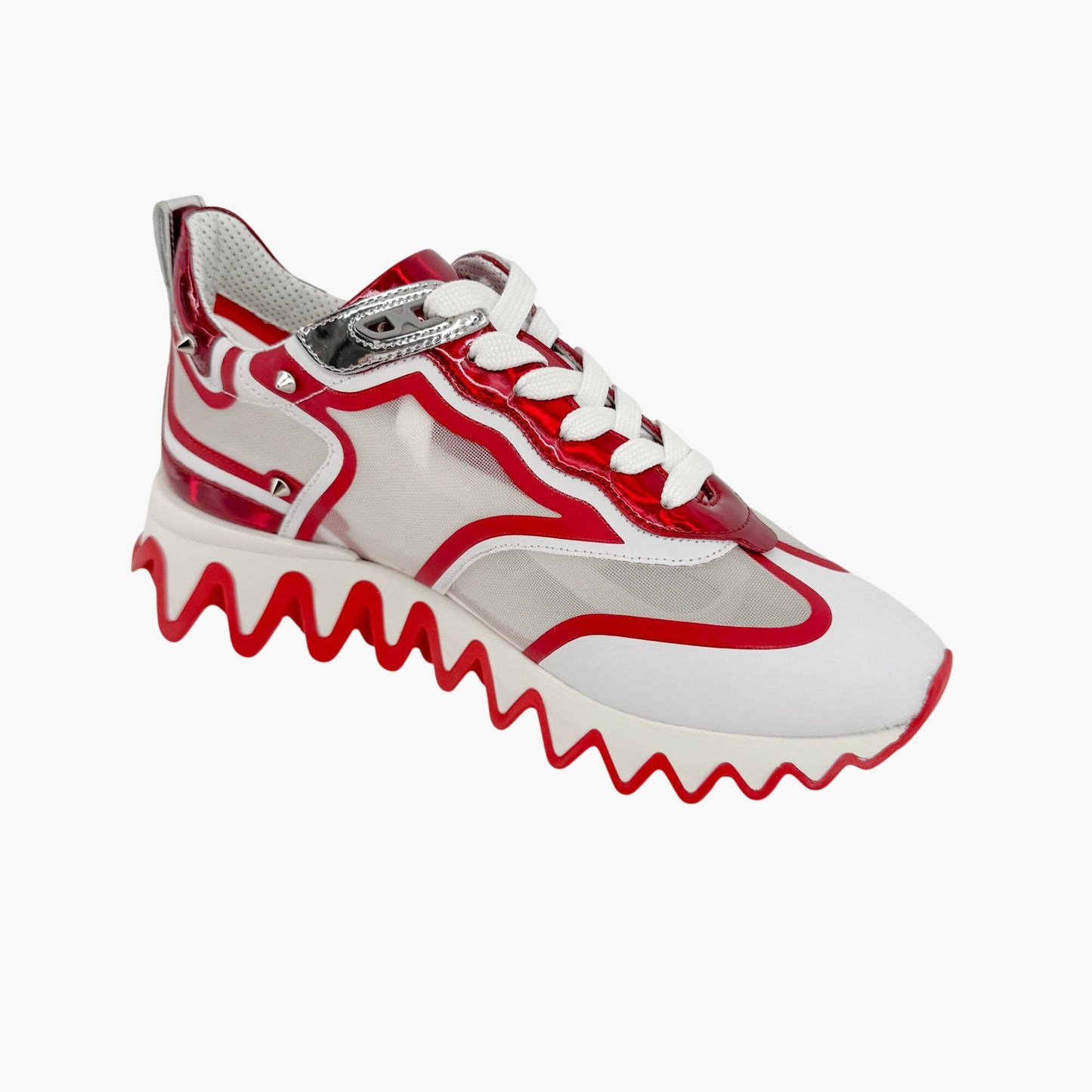 Christian Louboutin Sharkina Sneakers White Red Size 37