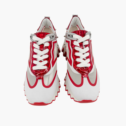 Christian Louboutin Sharkina Sneakers White Red Size 37