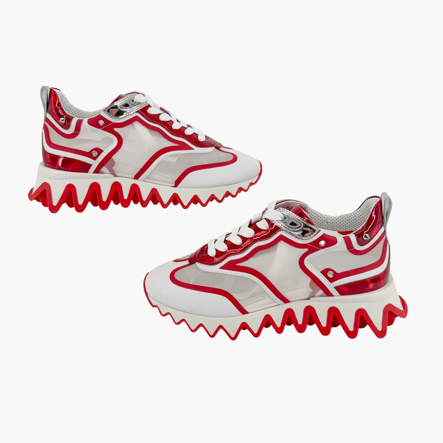Christian Louboutin Sharkina Sneakers White Red Size 37