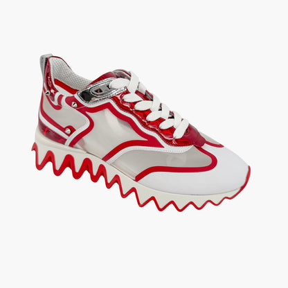 Christian Louboutin Sharkina Sneakers White Red Size 37