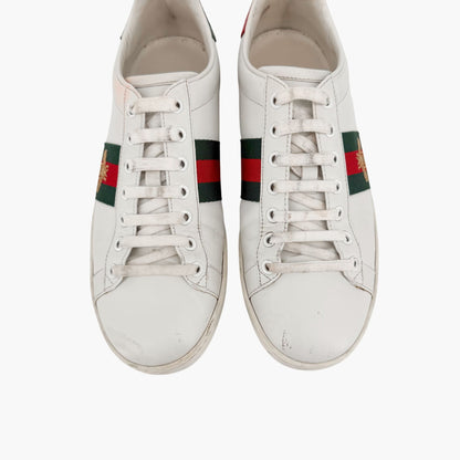 Gucci Ace Bee Embroidered Sneakers White Size 39