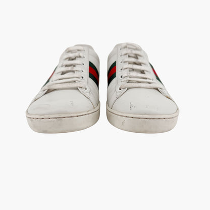 Gucci Ace Bee Embroidered Sneakers White Size 39