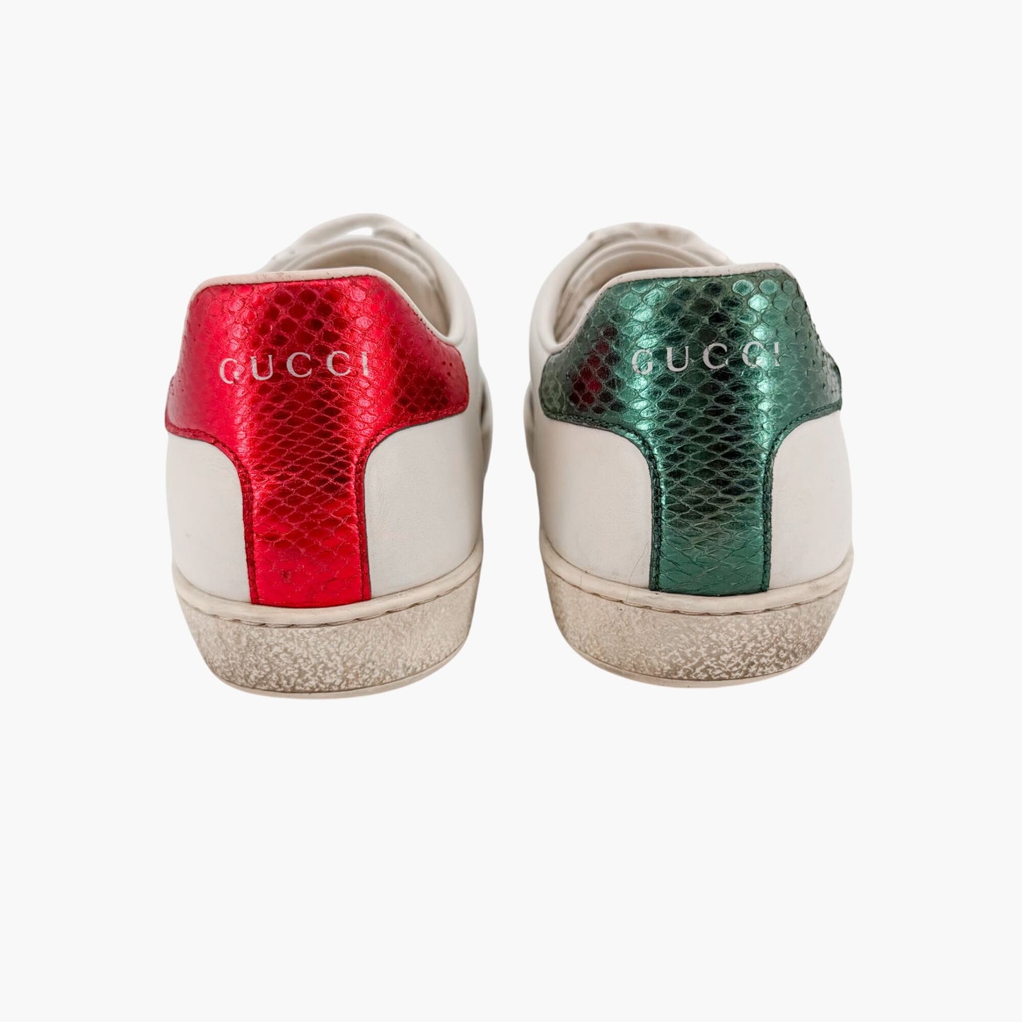 Gucci Ace Bee Embroidered Sneakers White Size 39