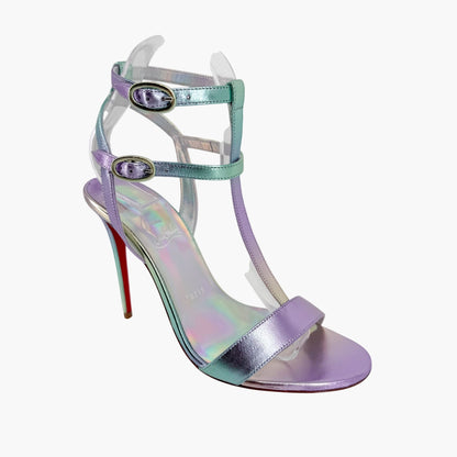 Christian Louboutin Mara 100 Gradient Sandals Purple/Green 38