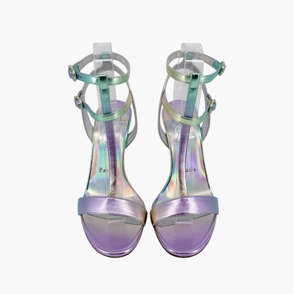 Christian Louboutin Mara 100 Gradient Sandals Purple/Green 38