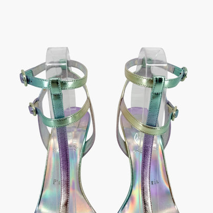 Christian Louboutin Mara 100 Gradient Sandals Purple/Green 38