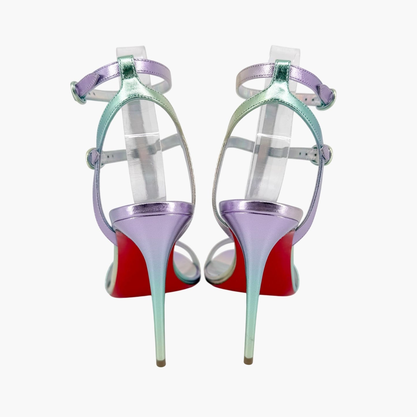 Christian Louboutin Mara 100 Gradient Sandals Purple/Green 38