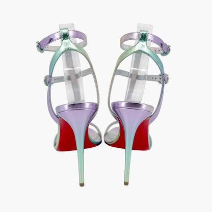 Christian Louboutin Mara 100 Gradient Sandals Purple/Green 38