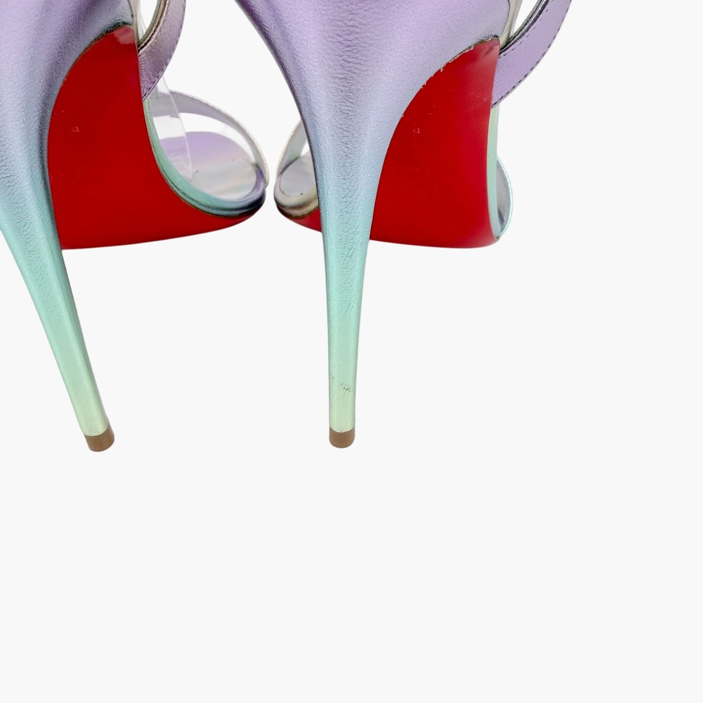 Christian Louboutin Mara 100 Gradient Sandals Purple/Green 38