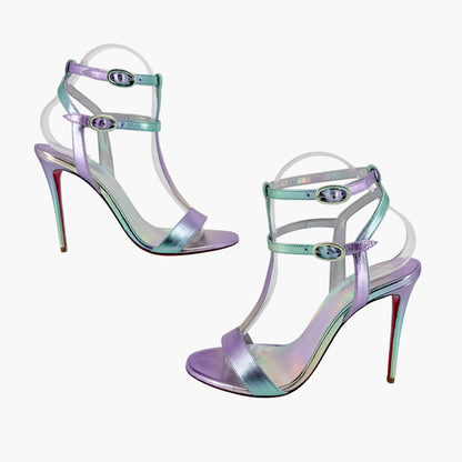 Christian Louboutin Mara 100 Gradient Sandals Purple/Green 38