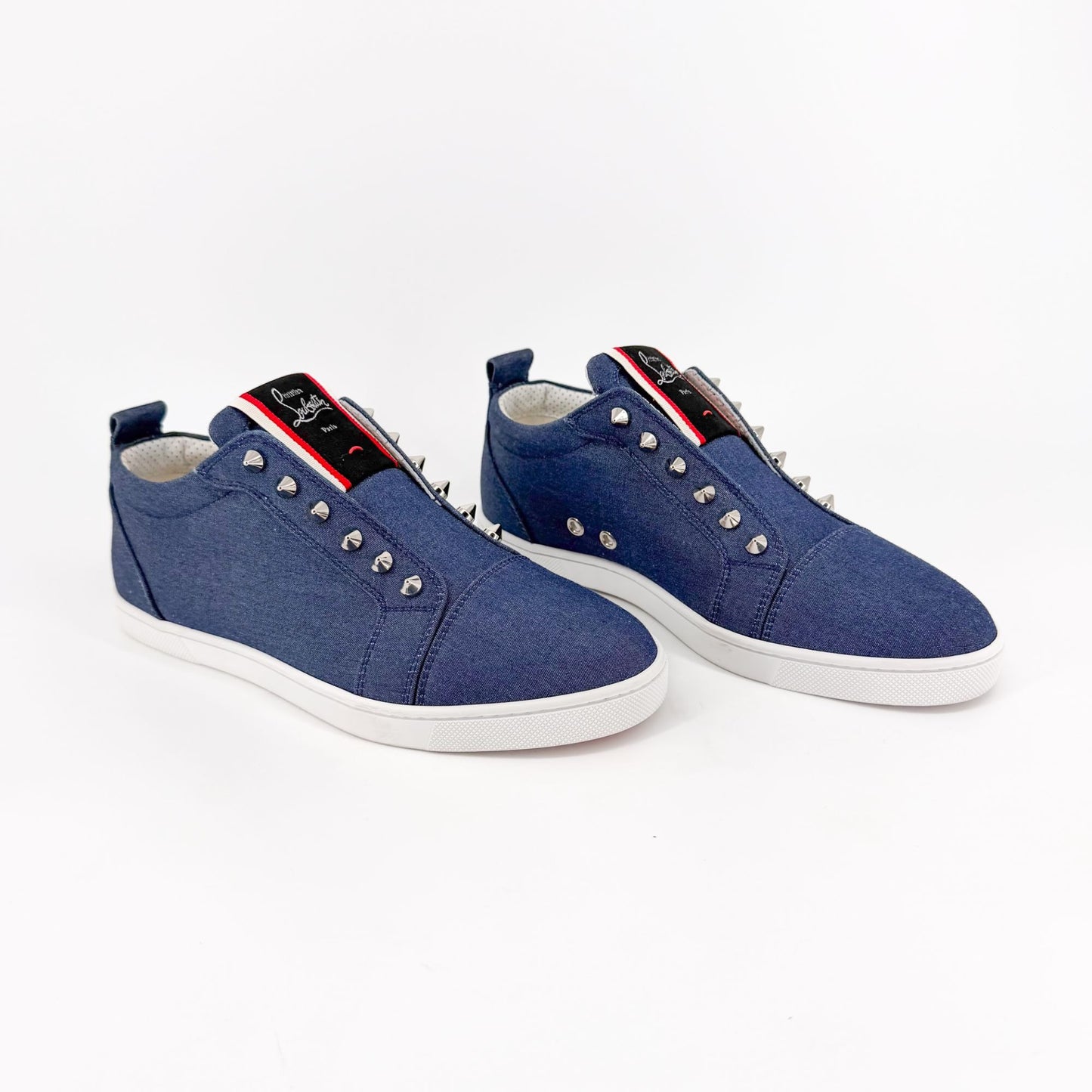 Christian Louboutin F.A.V. Slip-On Sneakers Blue Size 37.5