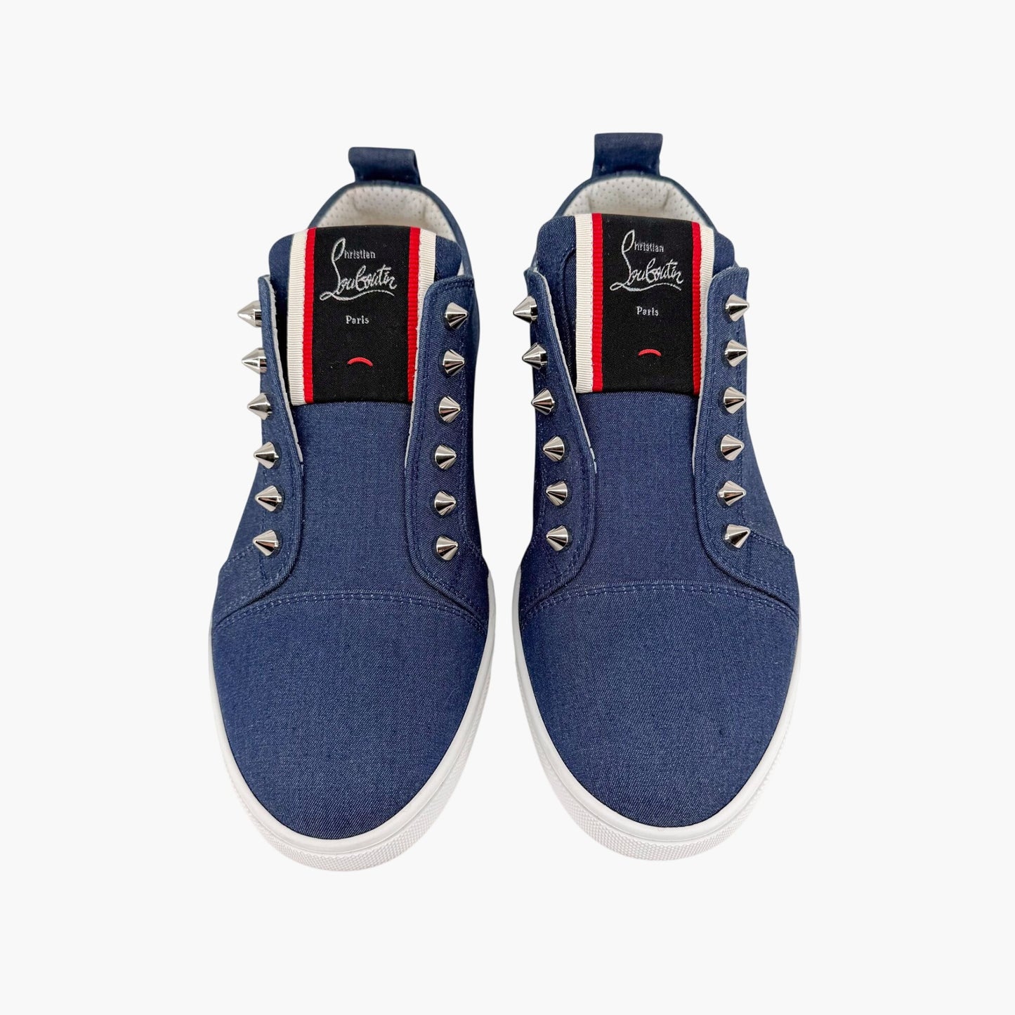 Christian Louboutin F.A.V. Slip-On Sneakers Blue Size 37.5