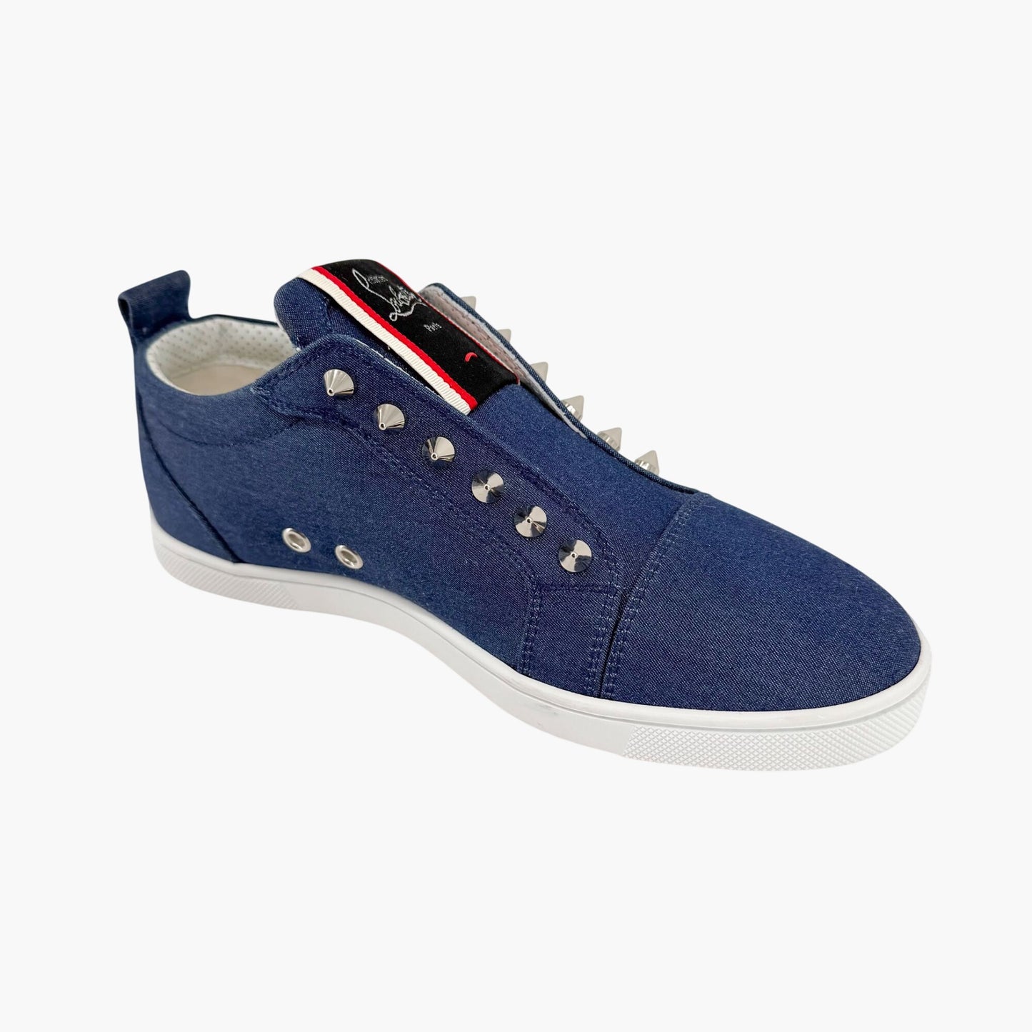 Christian Louboutin F.A.V. Slip-On Sneakers Blue Size 37.5