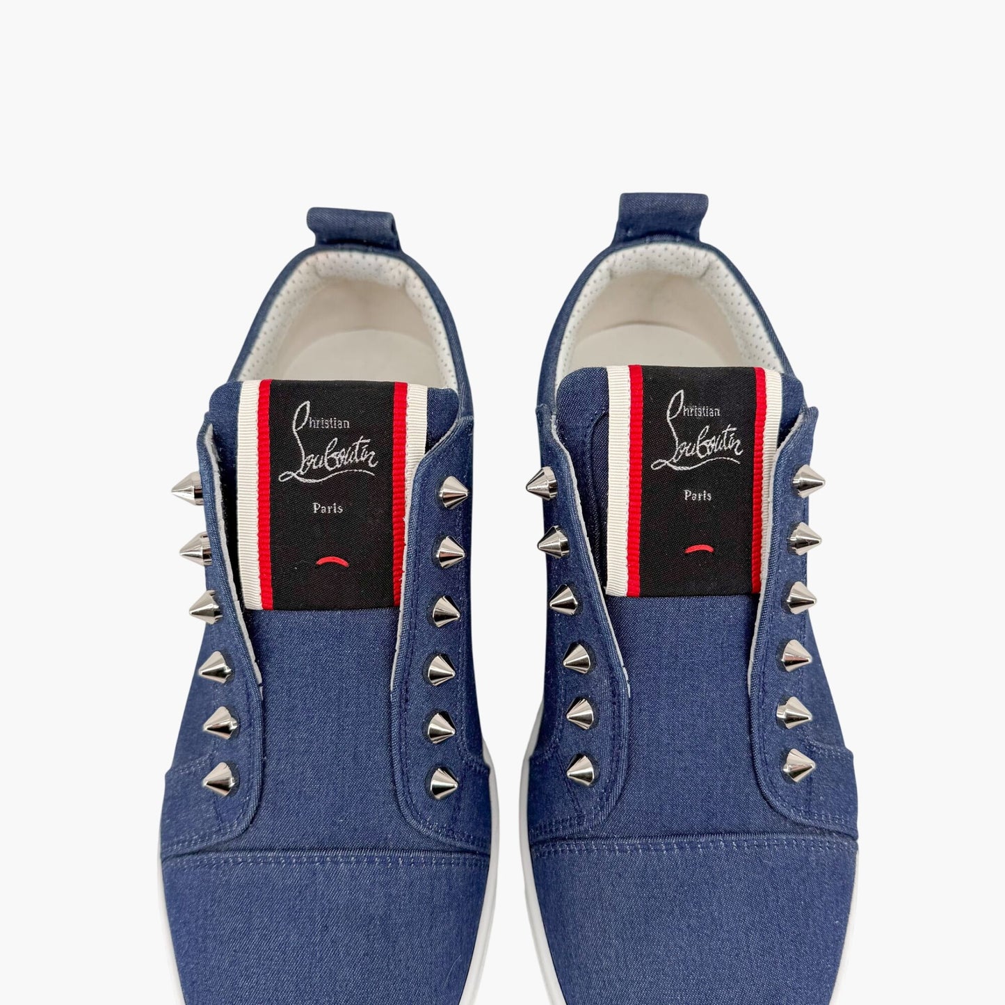 Christian Louboutin F.A.V. Slip-On Sneakers Blue Size 37.5
