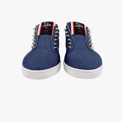 Christian Louboutin F.A.V. Slip-On Sneakers Blue Size 37.5
