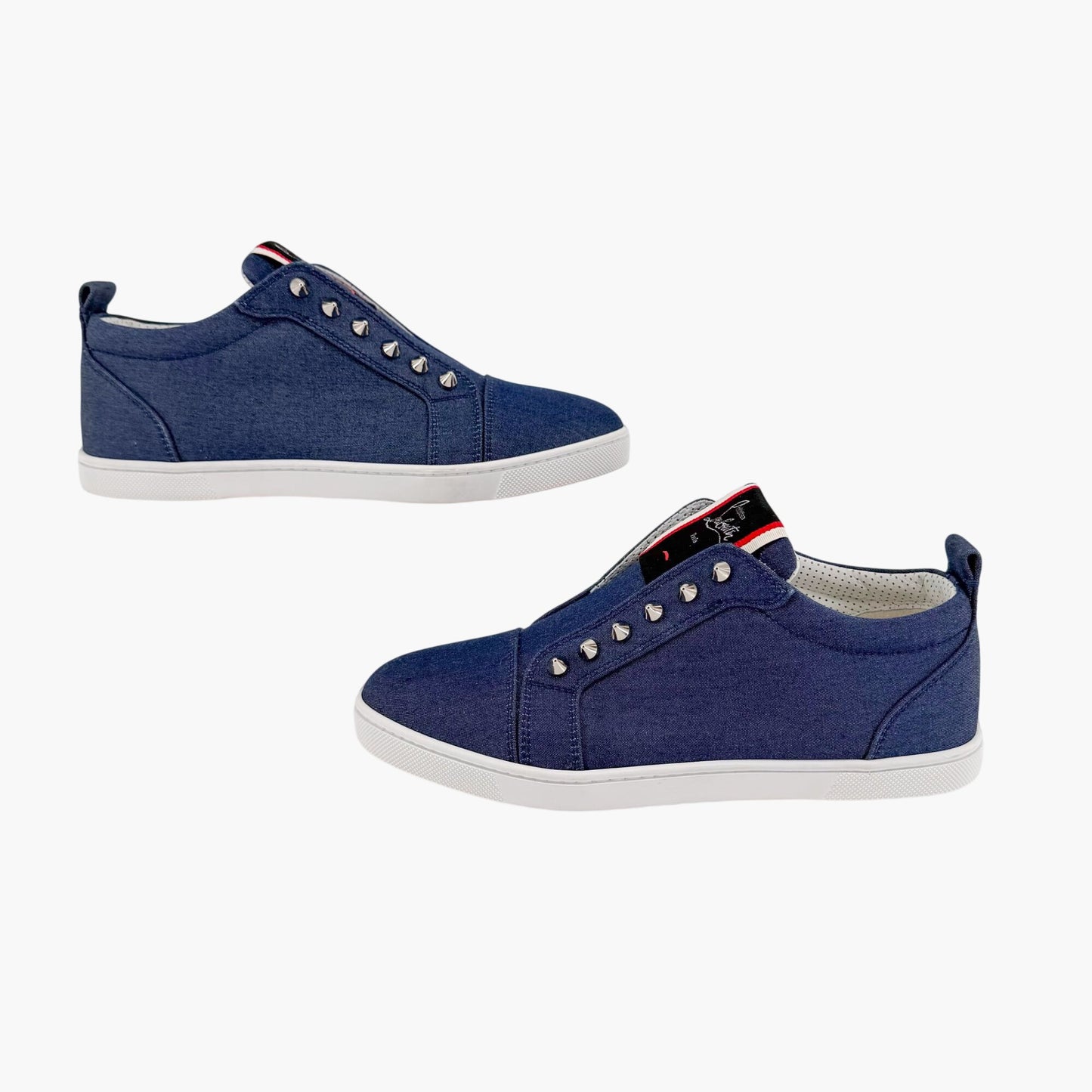 Christian Louboutin F.A.V. Slip-On Sneakers Blue Size 37.5