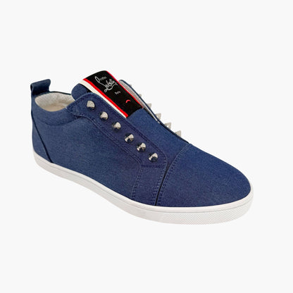 Christian Louboutin F.A.V. Slip-On Sneakers Blue Size 37.5