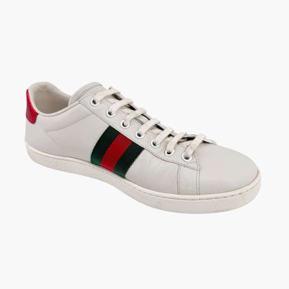 Gucci Ace Bee White Leather Sneakers – Size 38.5