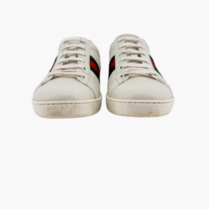 Gucci Ace Bee White Leather Sneakers – Size 38.5