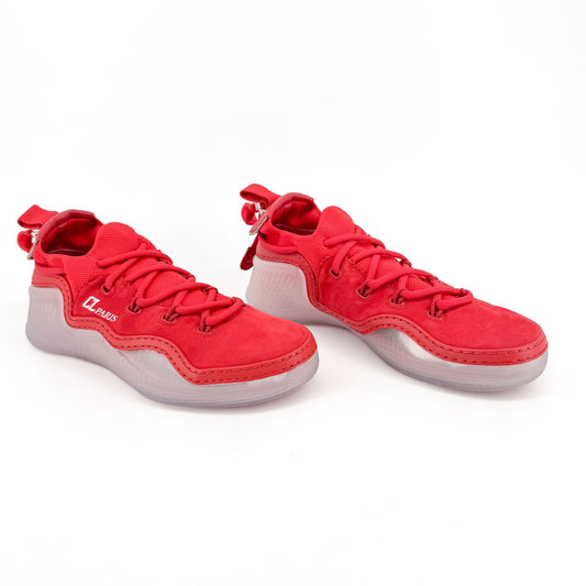 Christian Louboutin Arpoador Low-Top Sneakers in Red Suede – Size 40