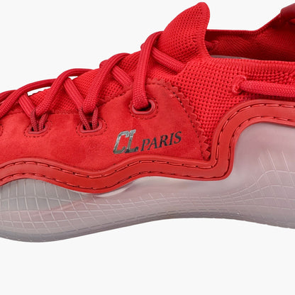 Christian Louboutin Arpoador Low-Top Sneakers in Red Suede – Size 40