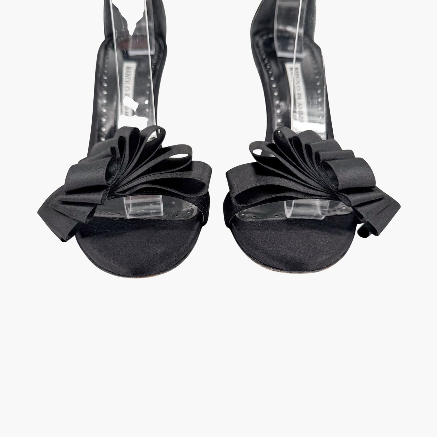 Manolo Blahnik Vinkaos Ruffle Sandals Black Size 39