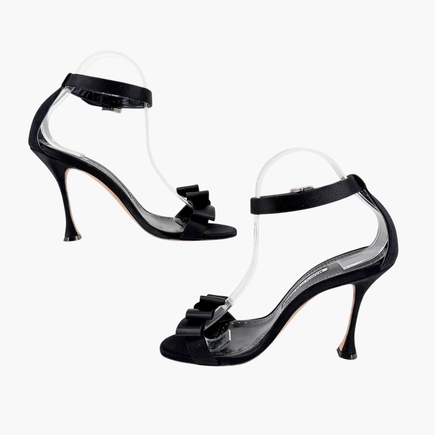 Manolo Blahnik Vinkaos Ruffle Sandals Black Size 39