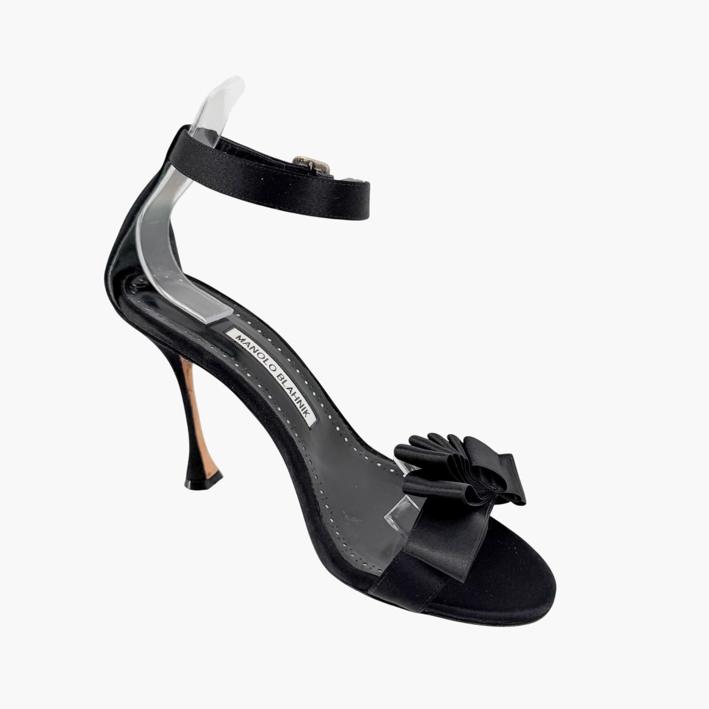 Manolo Blahnik Vinkaos Ruffle Sandals Black Size 39
