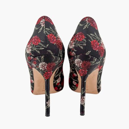 Manolo Blahnik BB Floral Jacquard Pumps Black Size 38