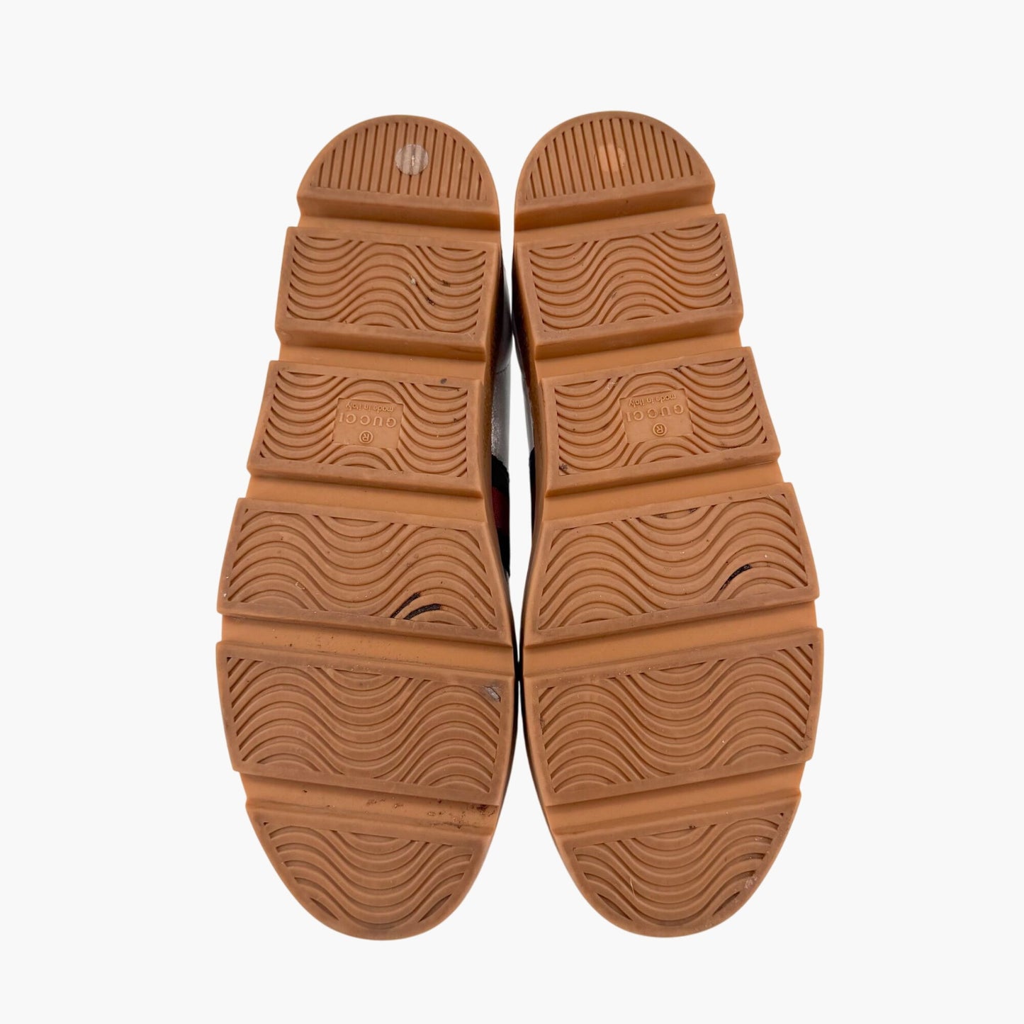 Gucci Ace Bee Platform Sneakers Silver Leather Size 41