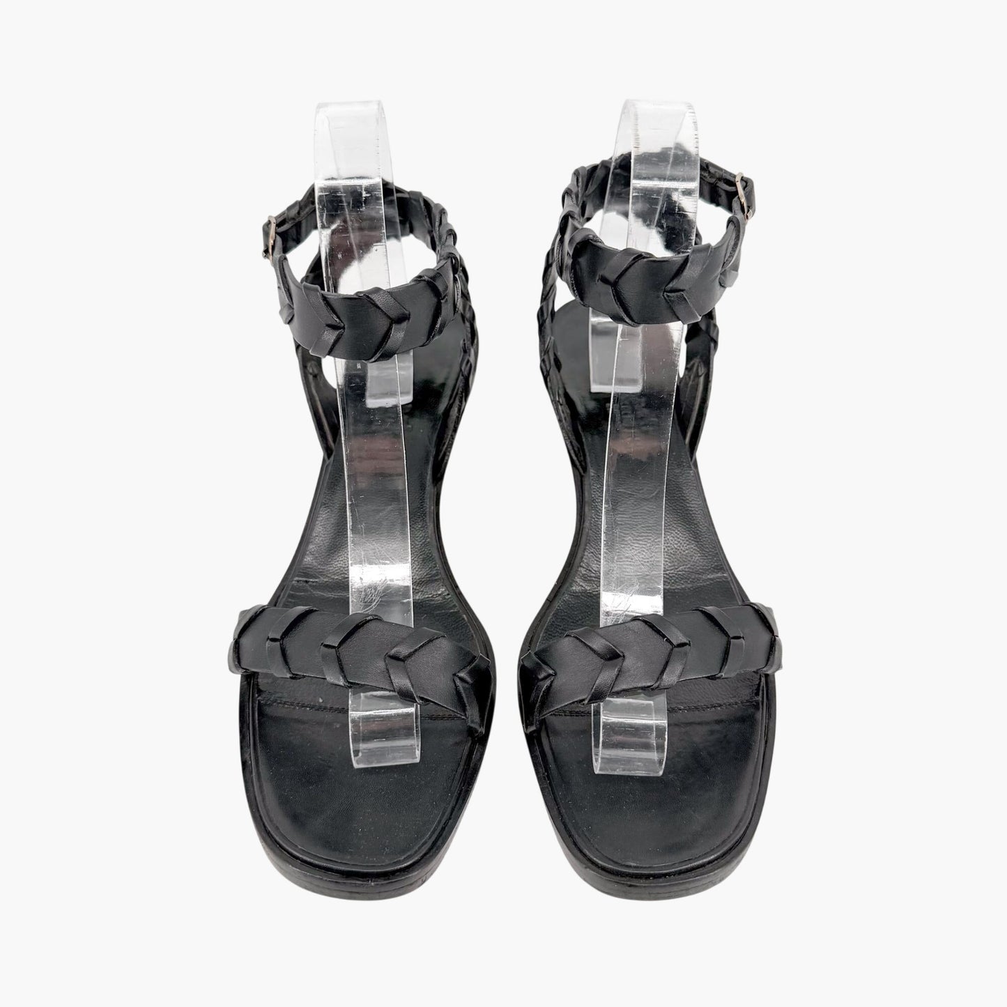 Hermès Vintage Kitten Heel Sandals Black Size 39