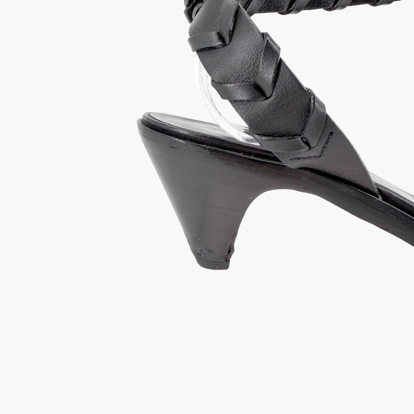Hermès Vintage Kitten Heel Sandals Black Size 39