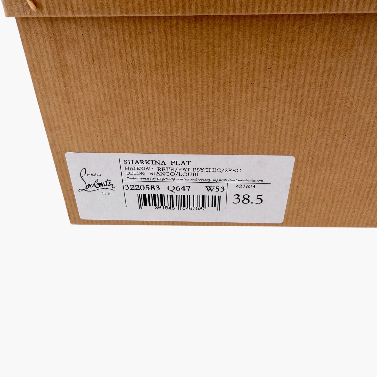 Christian Louboutin Sharkina Mesh Sneakers in White & Red Size 38.5