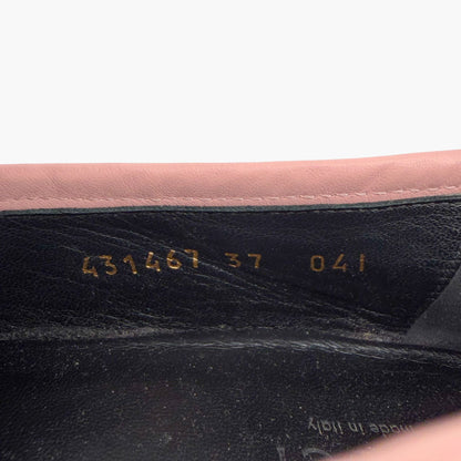 Gucci Jordaan Horsebit Loafers Pink Tweed Size 37