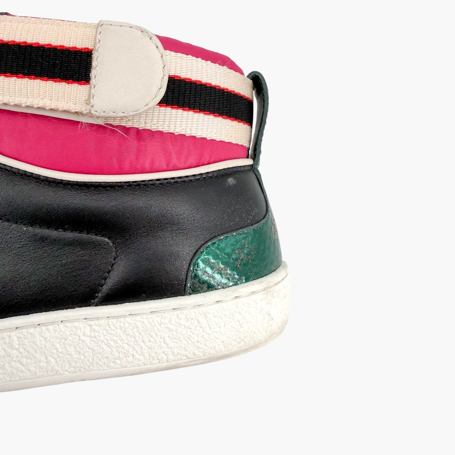 Gucci "New Ace" High Top Sneakers Black Size 38.5