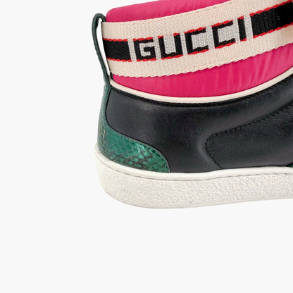 Gucci "New Ace" High Top Sneakers Black Size 38.5