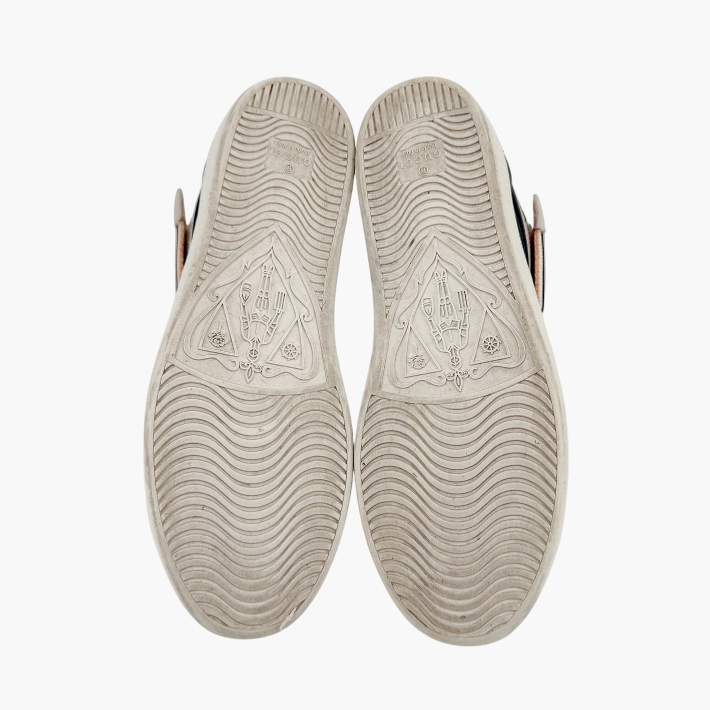 Gucci "New Ace" High Top Sneakers Black Size 38.5