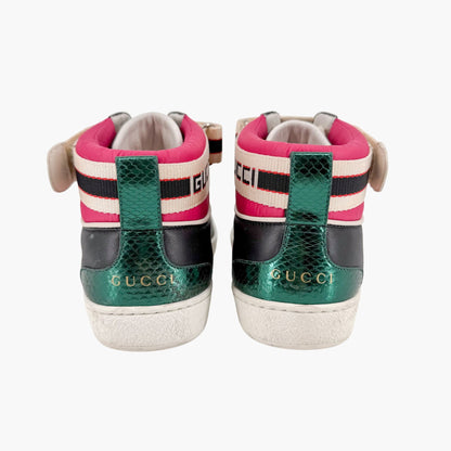 Gucci "New Ace" High Top Sneakers Black Size 38.5