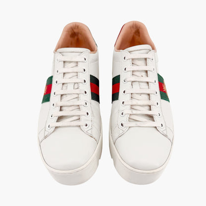 Gucci Ace Bee Platform Sneakers White Size 39
