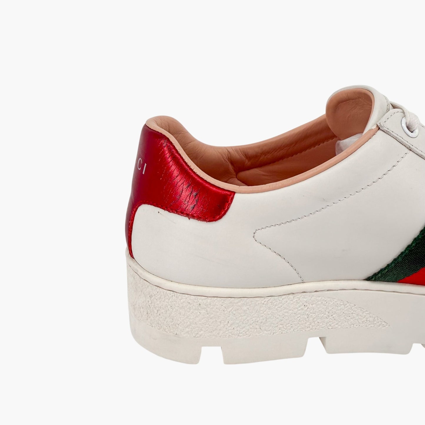 Gucci Ace Bee Platform Sneakers White Size 39