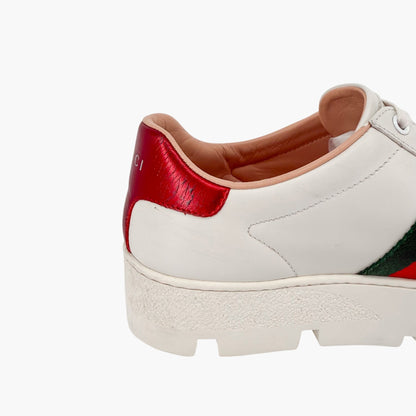 Gucci Ace Bee Platform Sneakers White Size 39